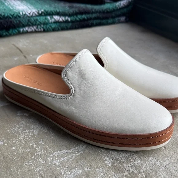 Vince Canella Leather Slip On Mules - Picture 5 of 7